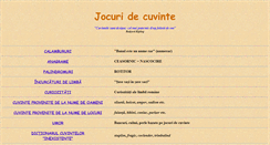 Desktop Screenshot of jocuridecuvinte.ro